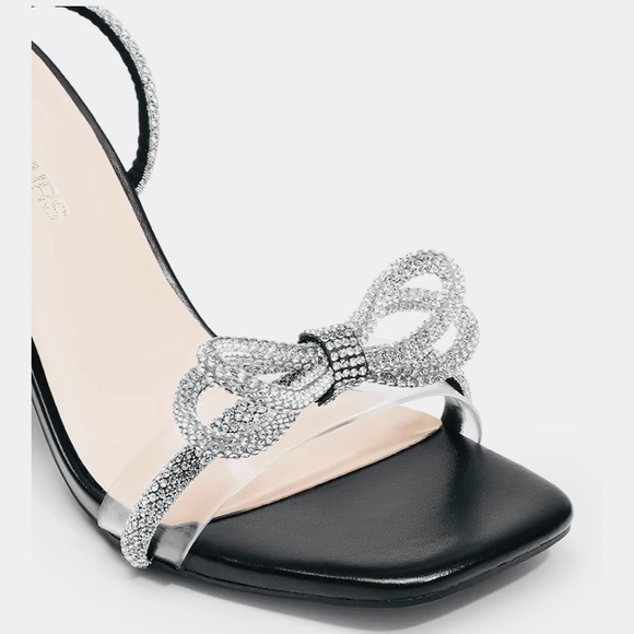 Dream Paris Elegant Black and Silver Women's Heels New - Picture 5 of 6